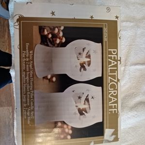 Glass angel candle pillar